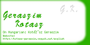 geraszim kotasz business card